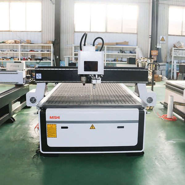 CNC router with oscillating knife for cutting wood, fabric, and rubber, featuring high efficiency and clean cutting.