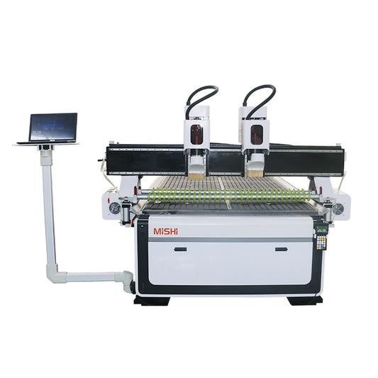 High efficiency Dual independent Double Head CNC Router For engraving at the same time